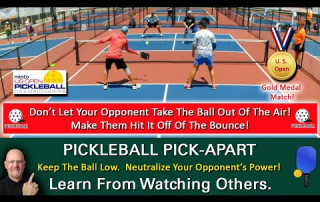 Pickleball! Hitting The Ball Just A Little Bit High Can Make You A Loser! Learn By Watching Others!