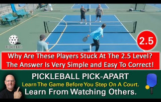 Pickleball! Why These 2.5 Players Are 2.5 Players.  Learn By Watching Others!